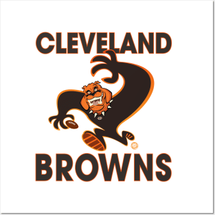 Cleveland Browns BullDawg Whoosh Running Posters and Art